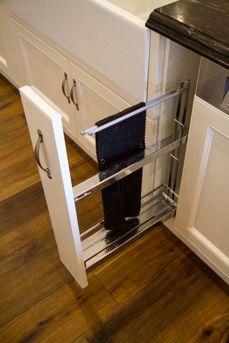 Transitional Kitchen with Tea Drawer