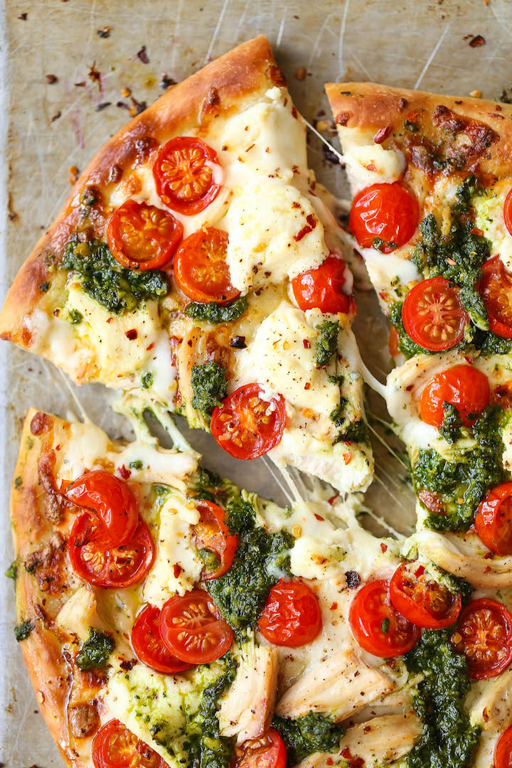 Chicken and Pesto Pizza