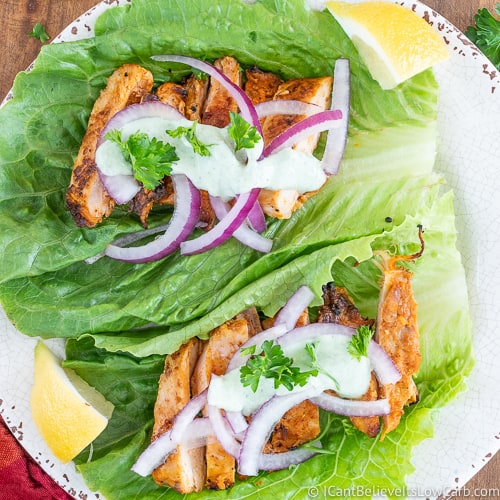 Healthy Chicken Tikka Masala Lettuce Wraps