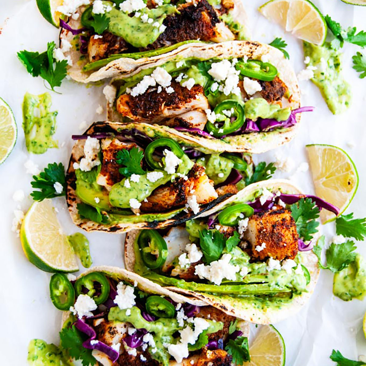 Cod Tacos with Avocado Salsa