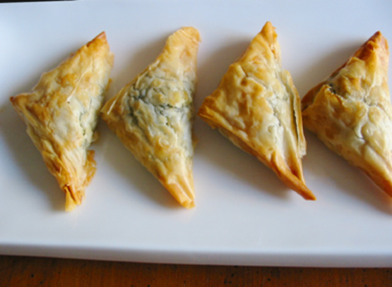 Spinach and Feta Puff Pastry Triangles