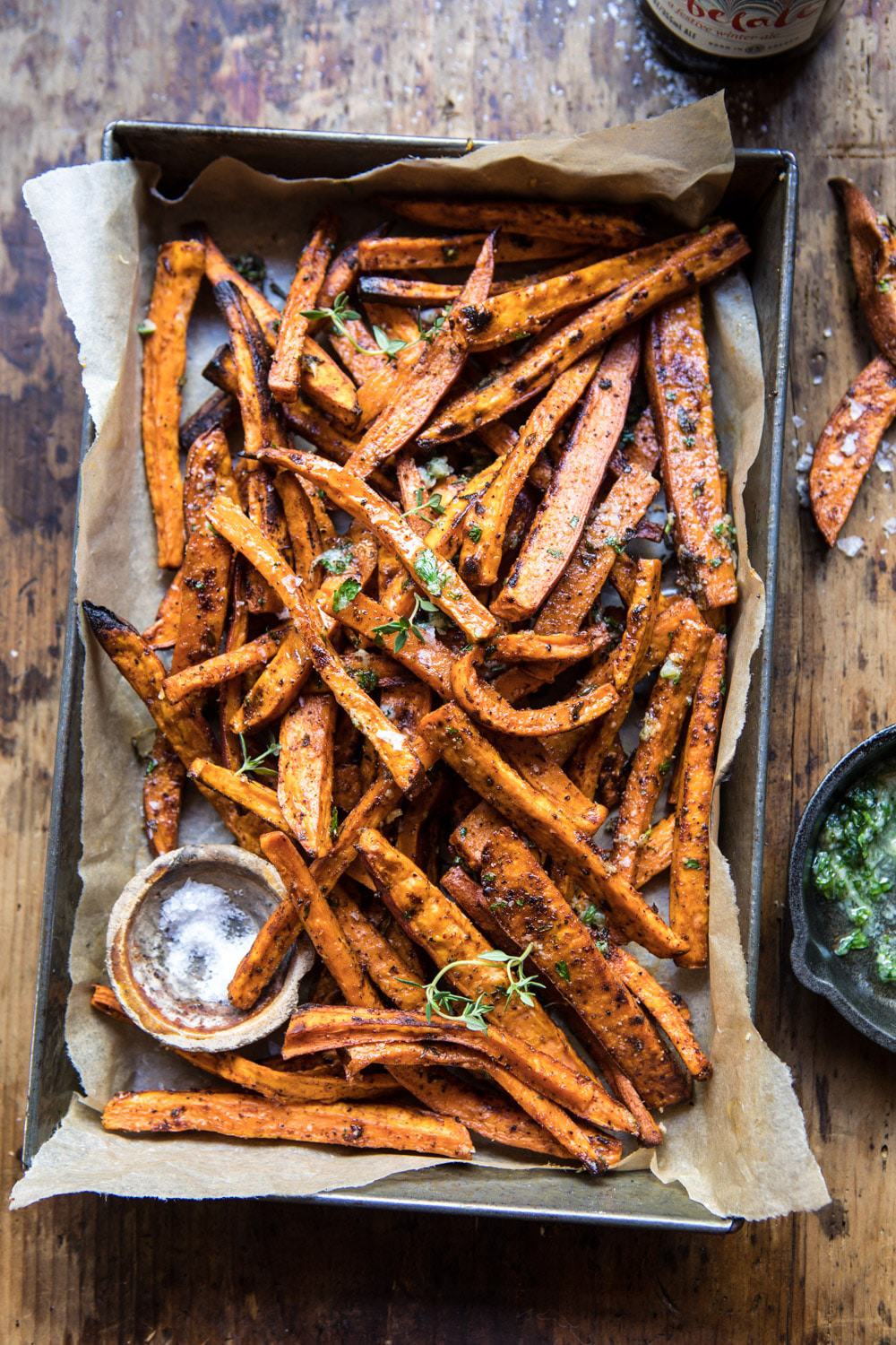 Garlic Herb Sweet Potato Fries