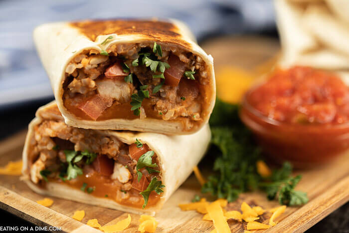 Chicken and Rice Burritos
