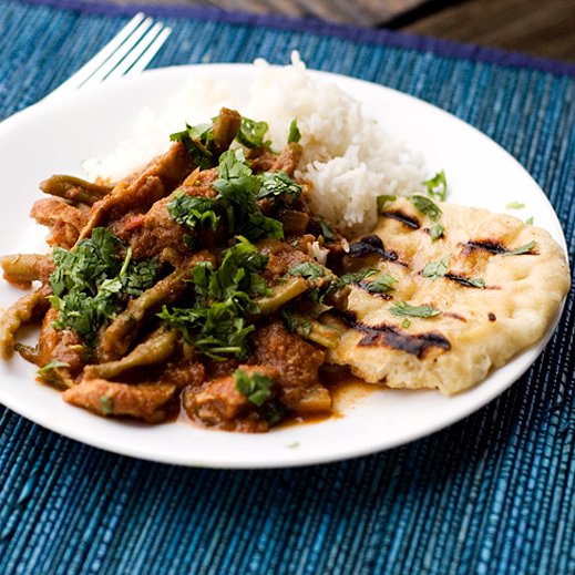 Chicken Vindaloo with Garlic Naan Bread