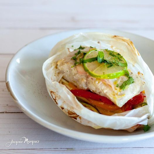 Cartoccio de Salmón con Vino Blanco y Limón