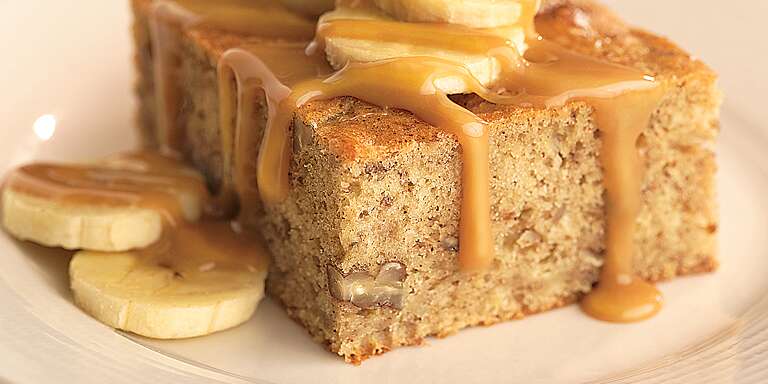 Sugar-Free Caramel Banana Cake