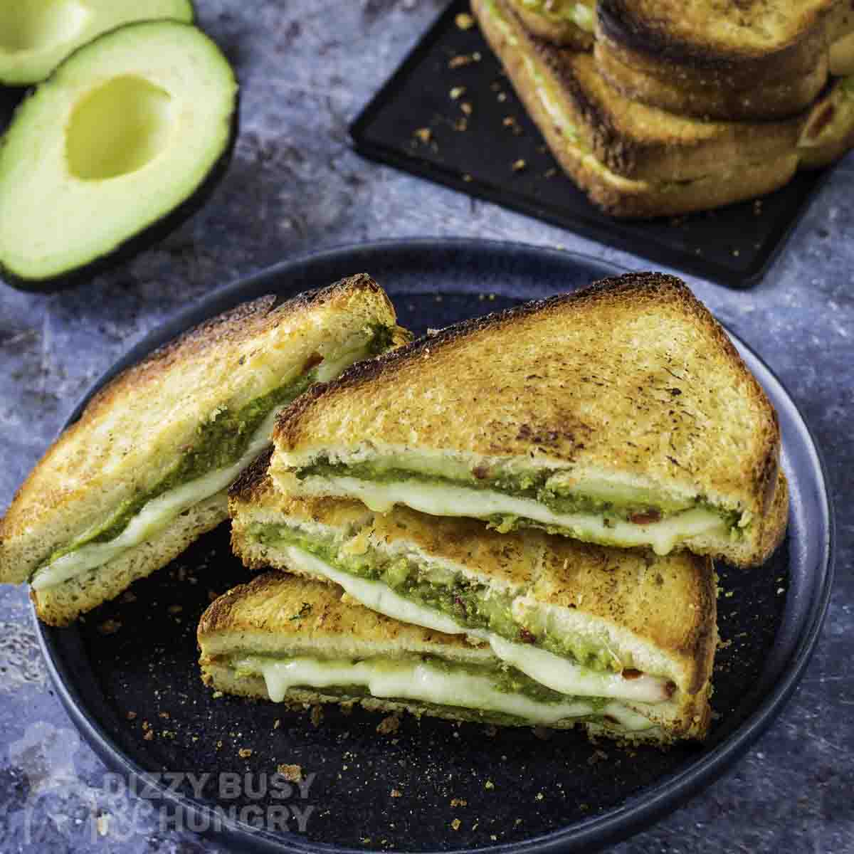 Avocado and Cheddar Air Fryer Grilled Cheese