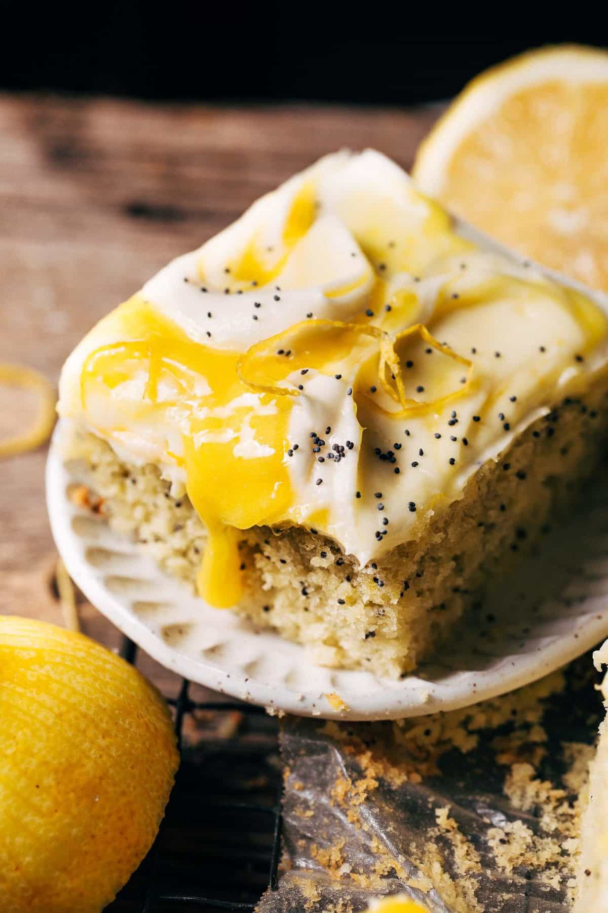 Lemon Poppy Seed Cake with Lemon Curd