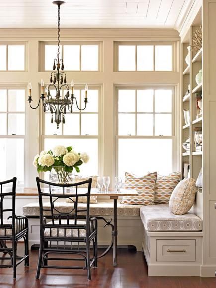 Traditional Gray Kitchen with Living Wall Nook