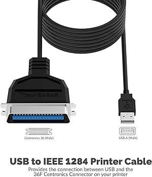 Sabrent USB to Parallel IEEE 1284 Printer Cable Adapter