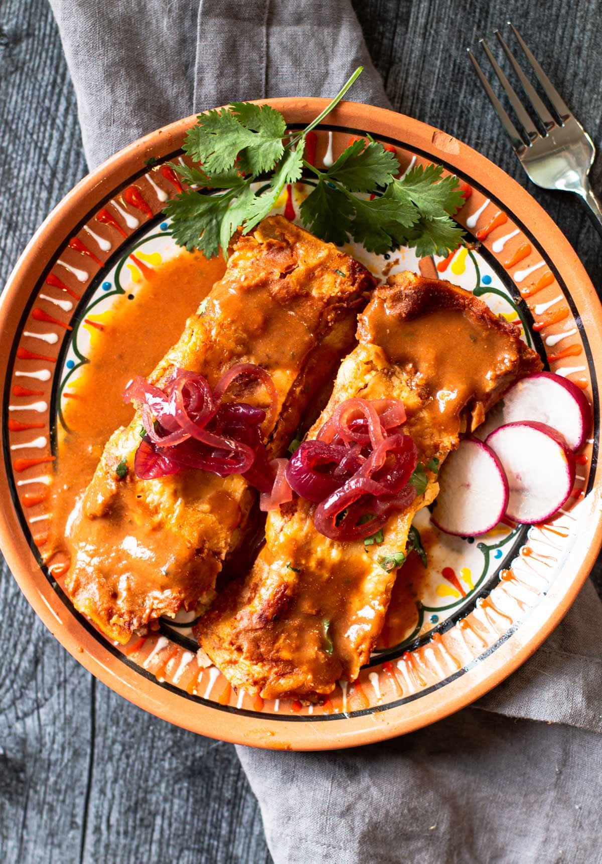 Cochinita Pibil Enchiladas