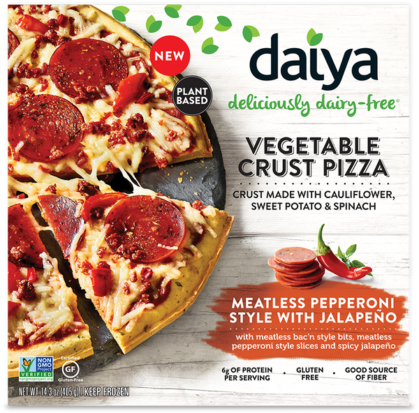 Pizza de pepperoni con masa de boniato