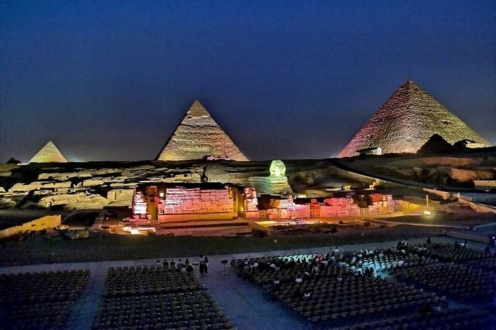 Experience the Sound and Light Show at the Pyramids