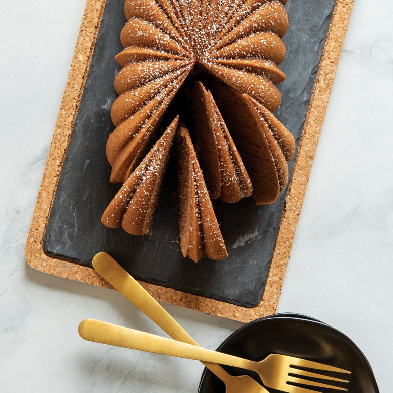 Hazelnut Cake with Espresso Glaze