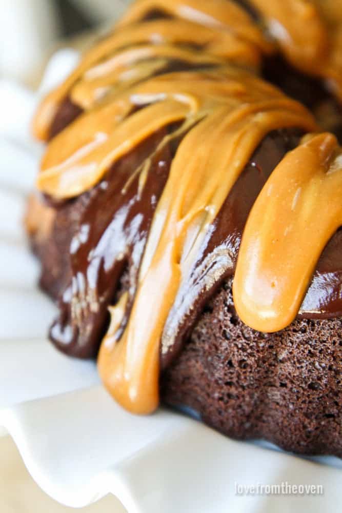 Peanut Butter Chocolate Bundt Cake