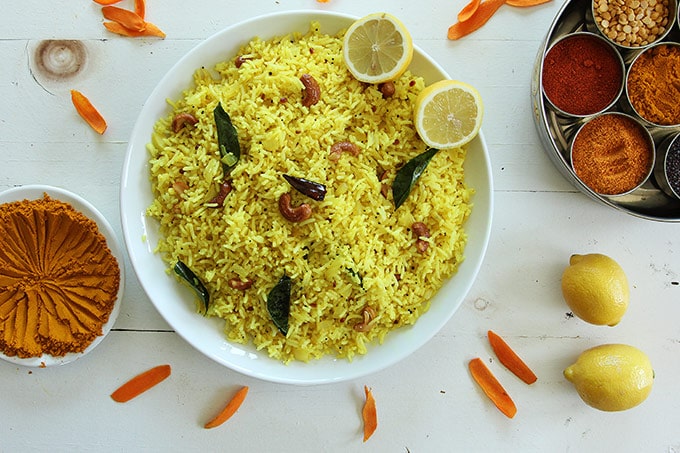 Lemon Rice with Cashews