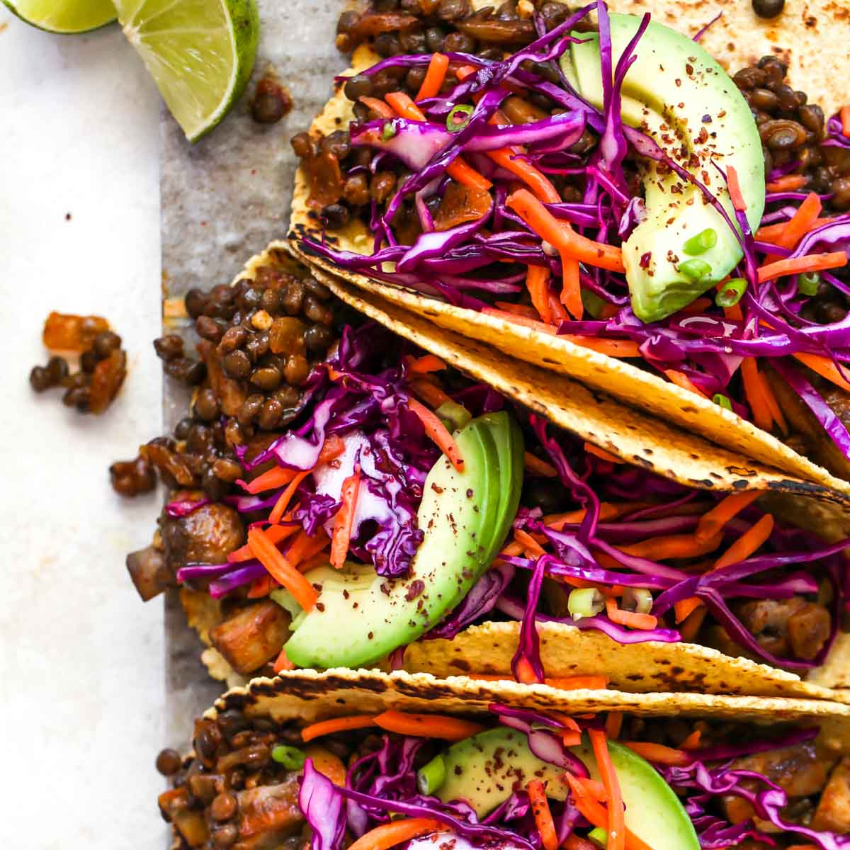 Lentil and Mushroom Tacos