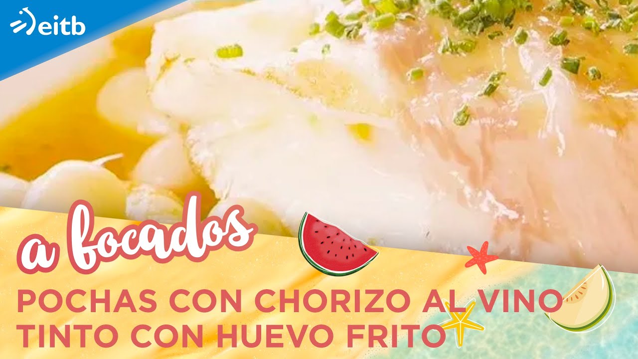 Pochas con chorizo y vino tinto