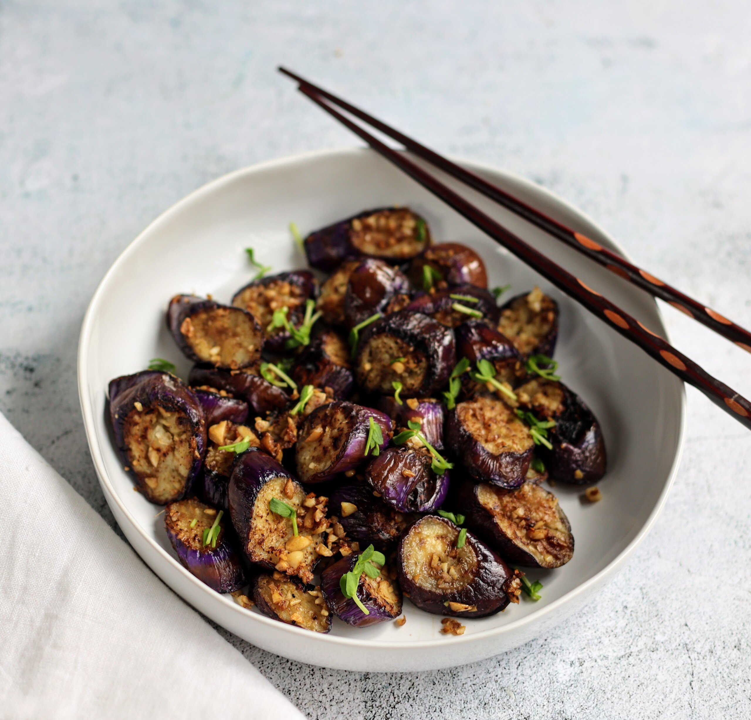 Ginger Garlic Eggplant Stir-Fry
