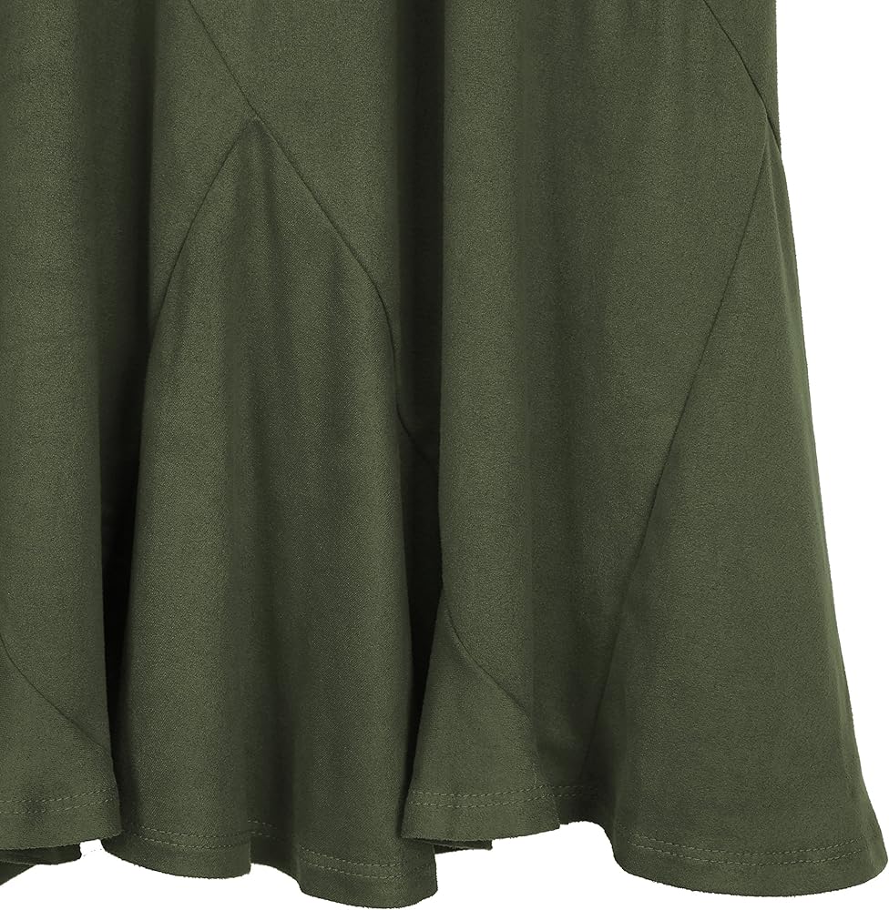 9. Urban CoCo Women's Vintage Elastic Waist A-Line Long Midi Skirt