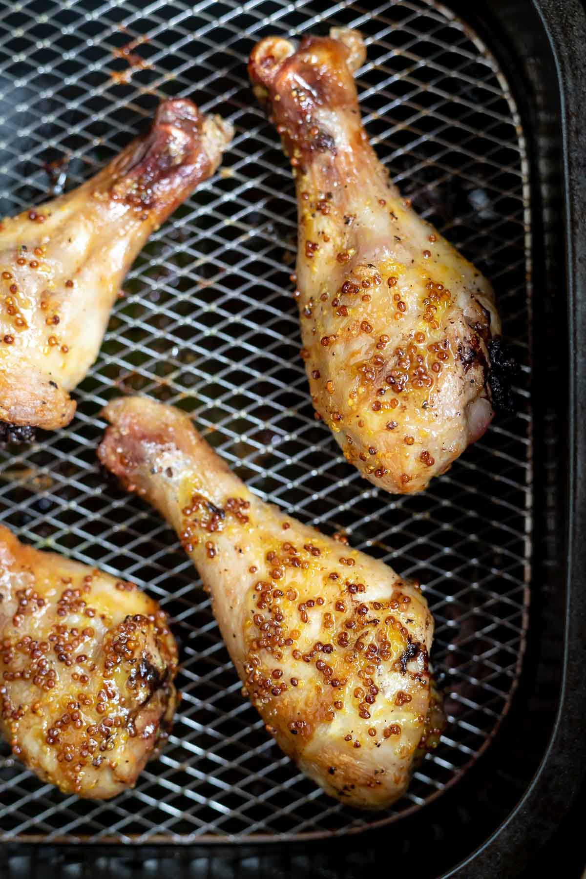 Honey Mustard Glazed Air Fryer Chicken Legs