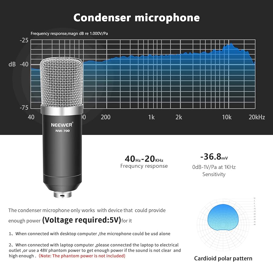 Neewer NW-700 Professional Studio Broadcasting Recording Condenser Microphone