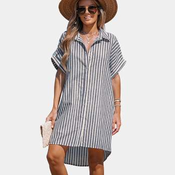 Striped Shirt Dress