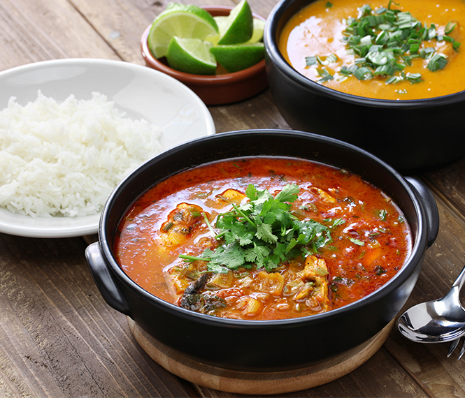 Sopa de mariscos estilo brasileño