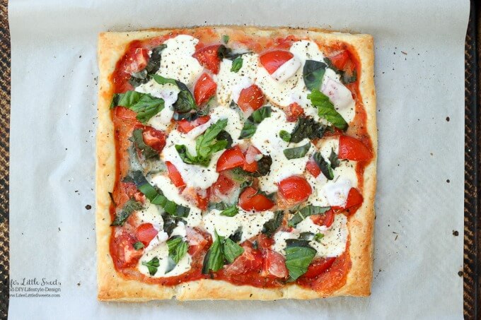 Tomato and Mozzarella Puff Pastry Tart