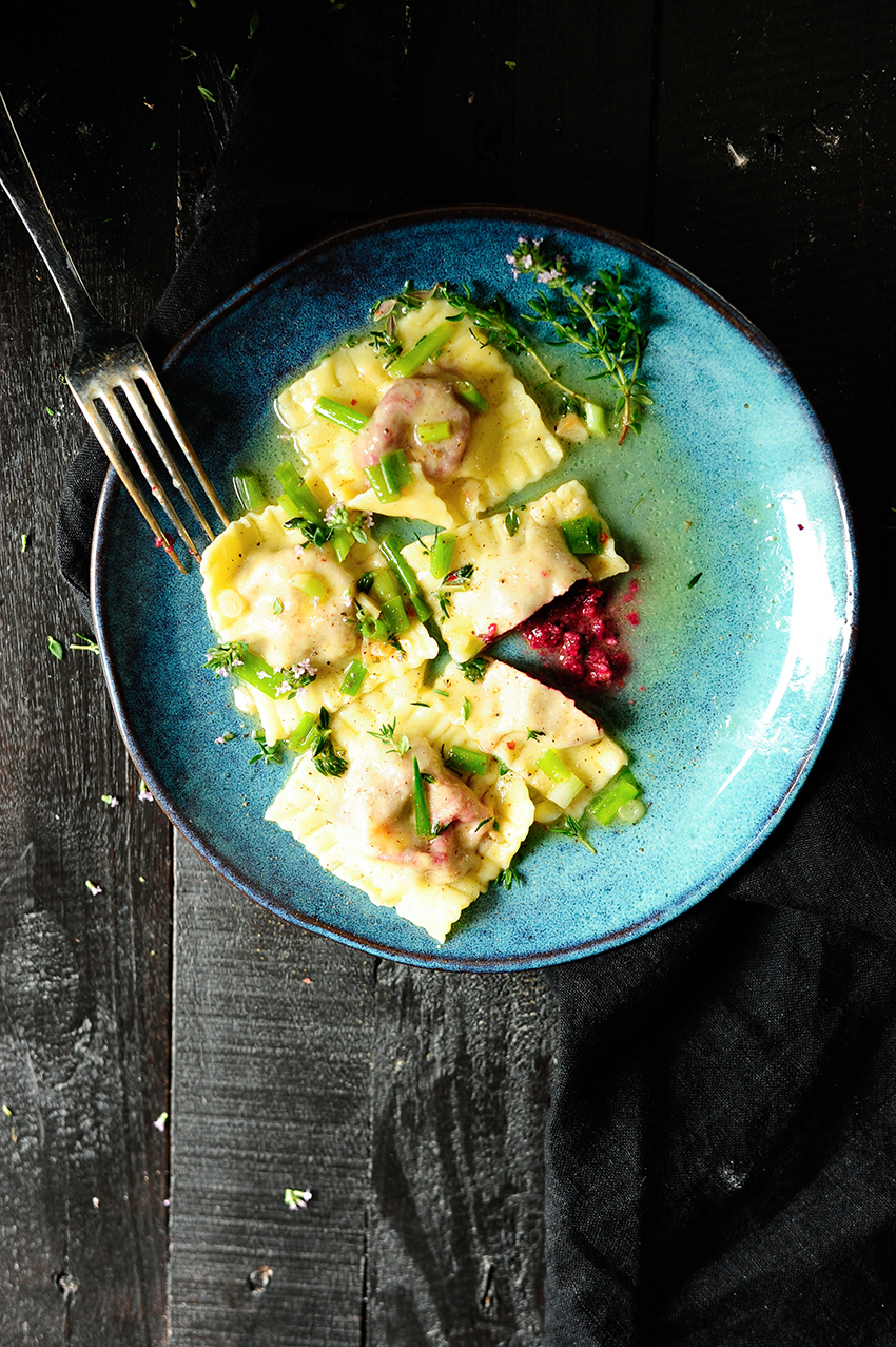 5. Beet and Goat Cheese Dumplings