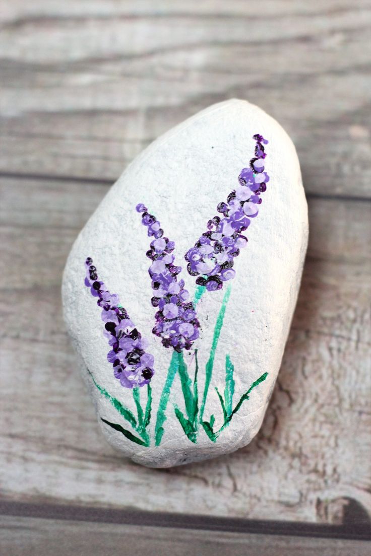 5. Fairy Garden with Hand-painted Rock Borders