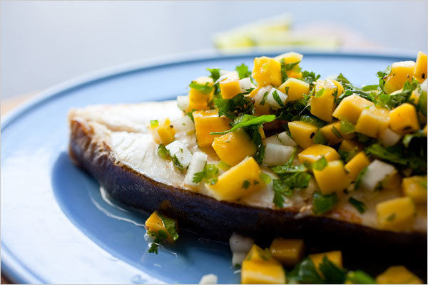 Halibut with Mango Salsa