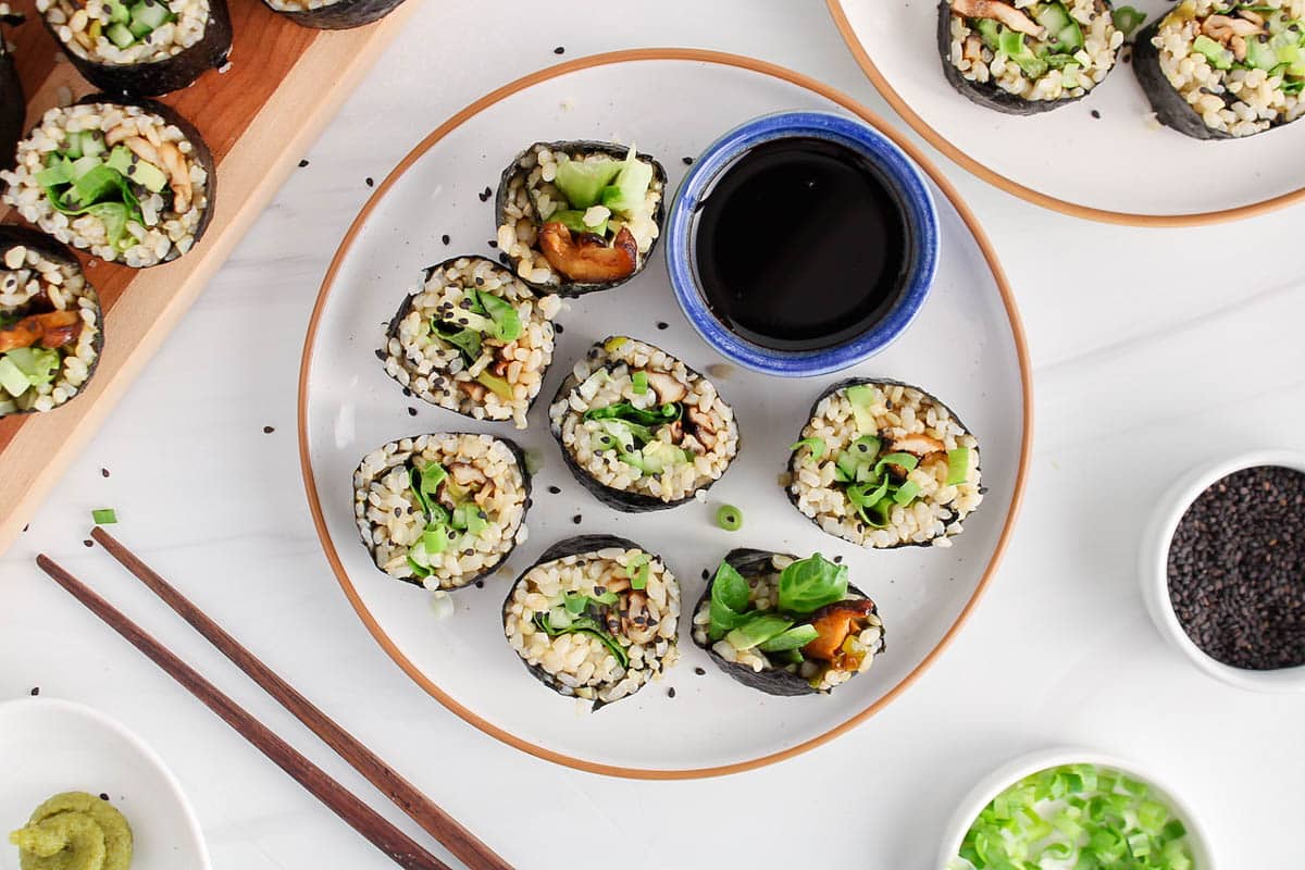 Mushroom and Avocado Roll