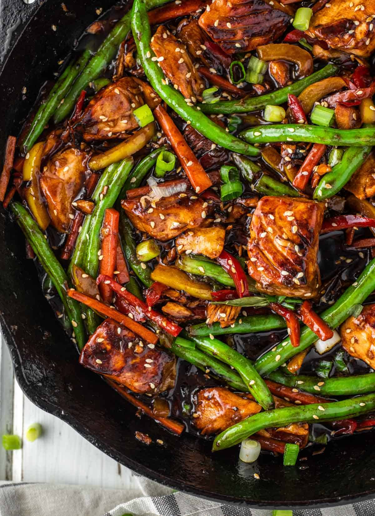 Salmon and Vegetable Stir-Fry
