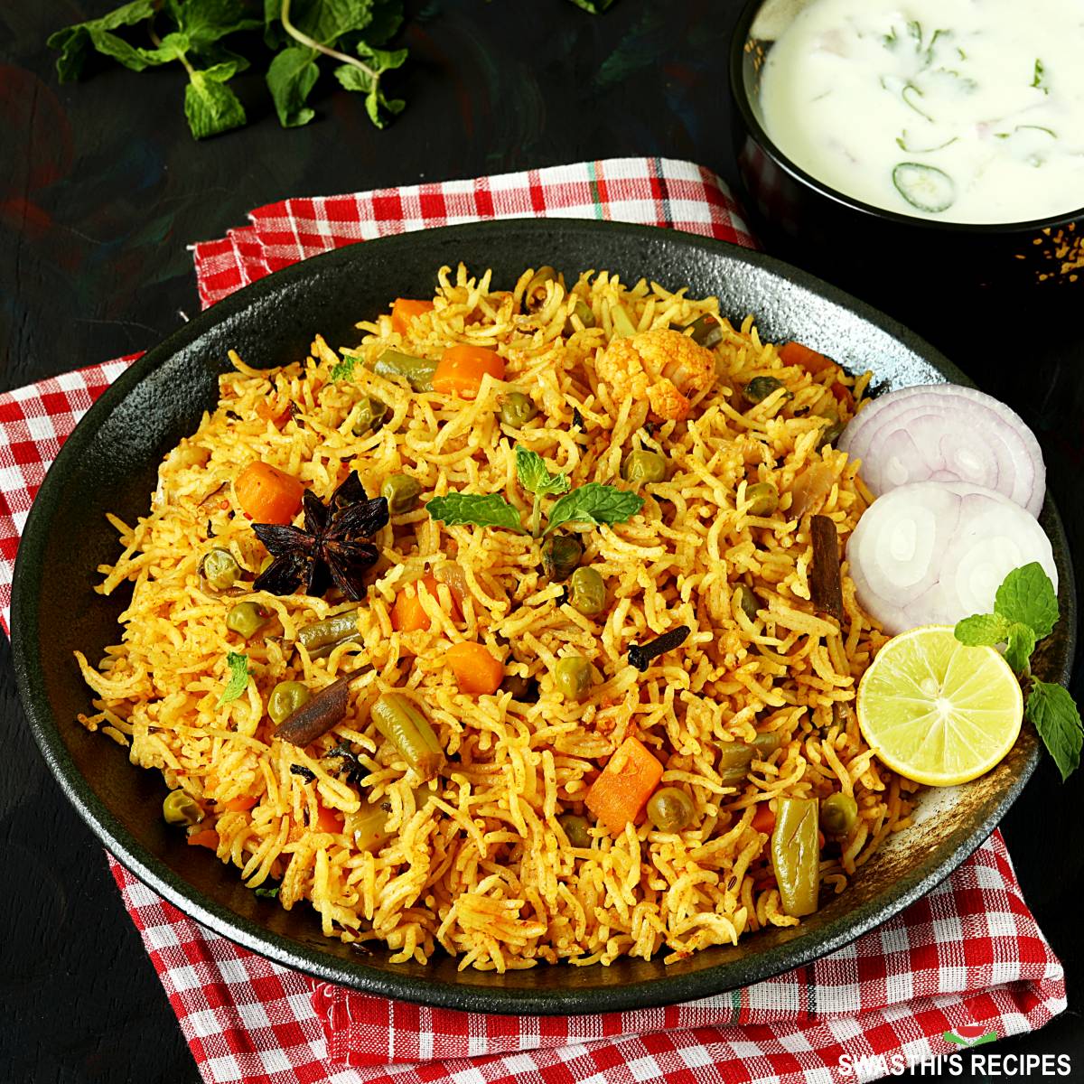 Mixed Vegetable and Brown Rice Dum Biryani