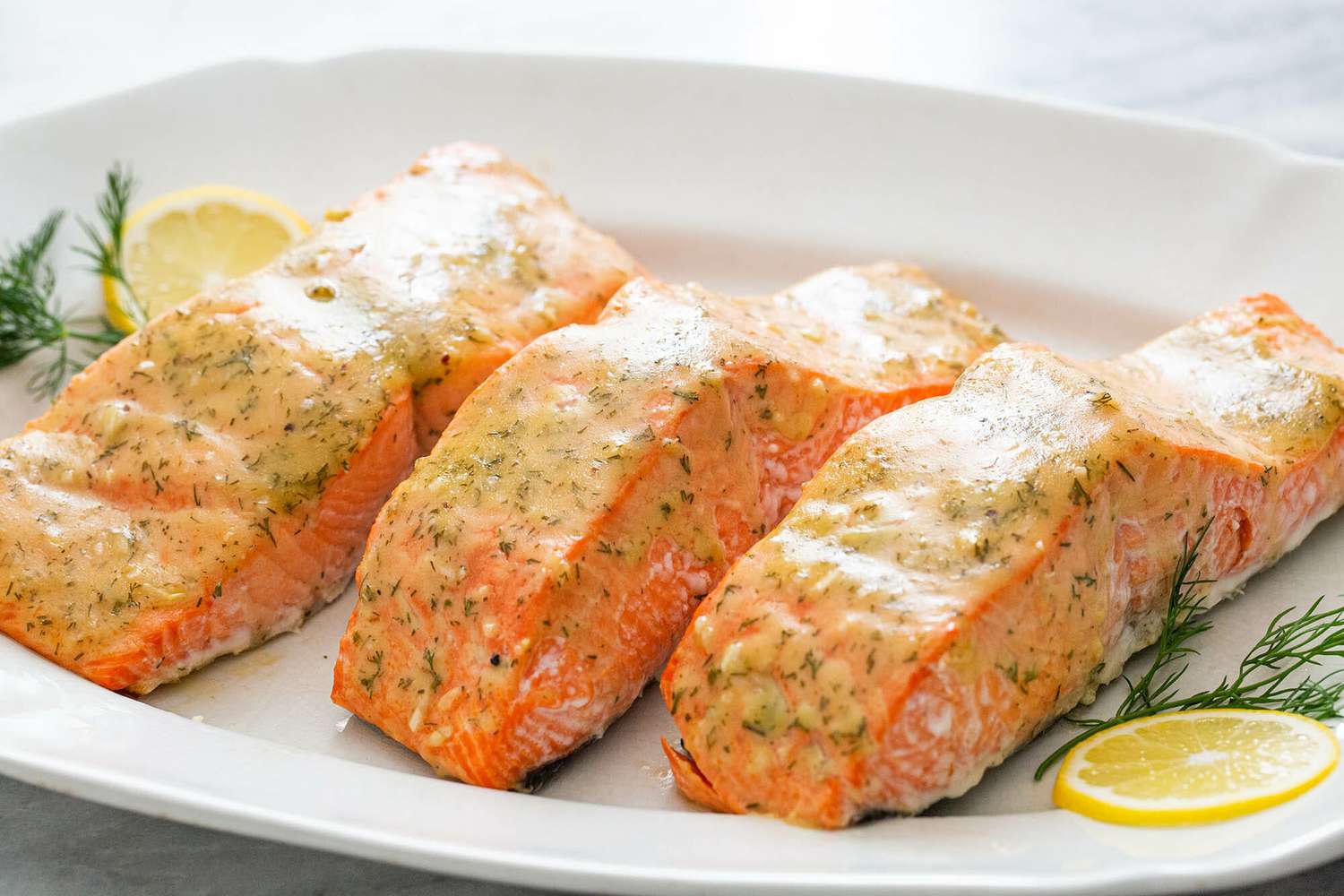 Baked Salmon with Honey Mustard Sauce