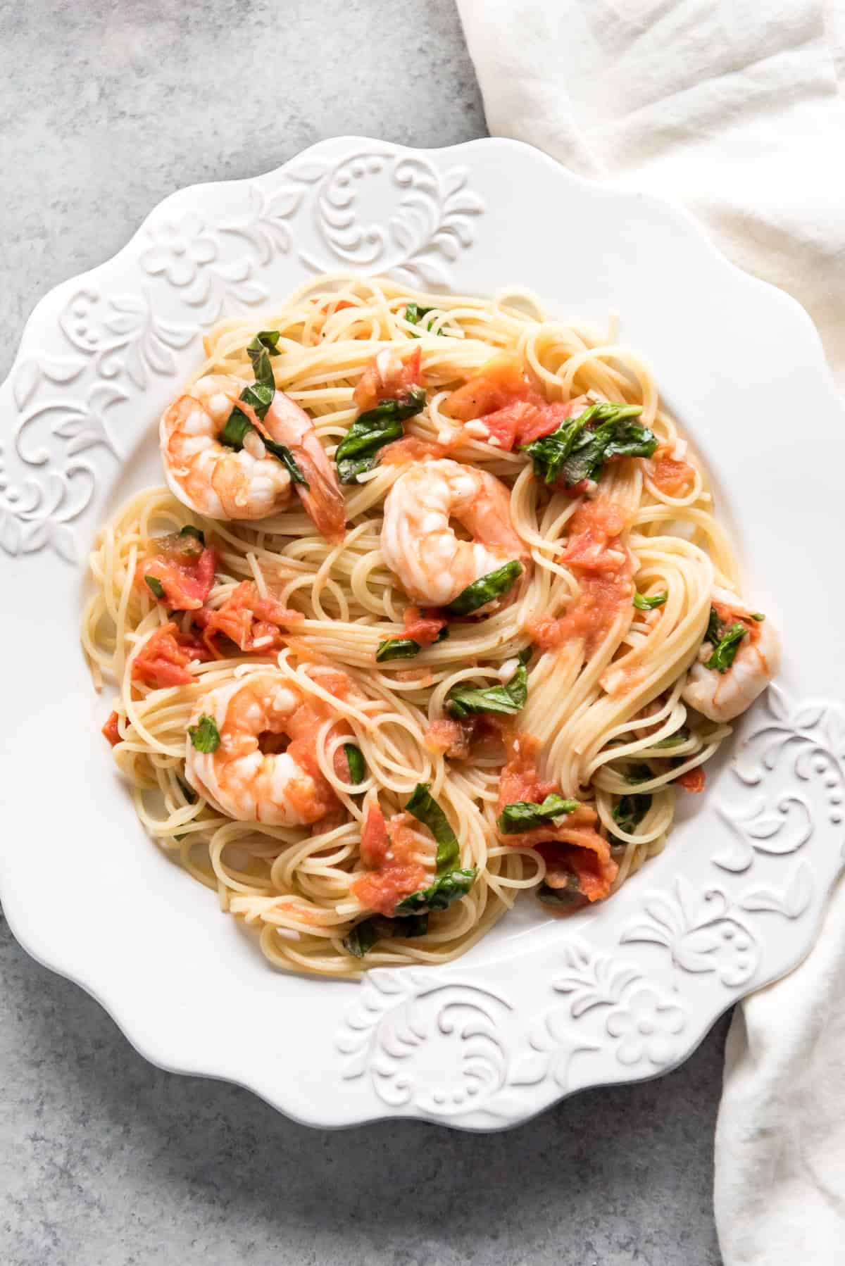 Tomato and Basil Shrimp Pasta
