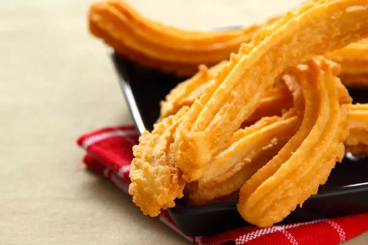Churros de calabaza con salsa de caramelo