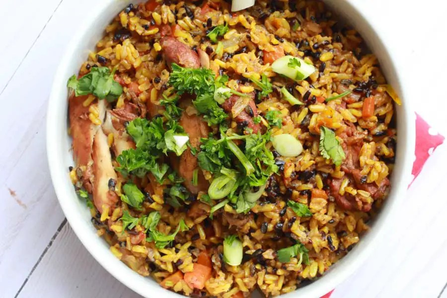 Arroz Negro con Pollo