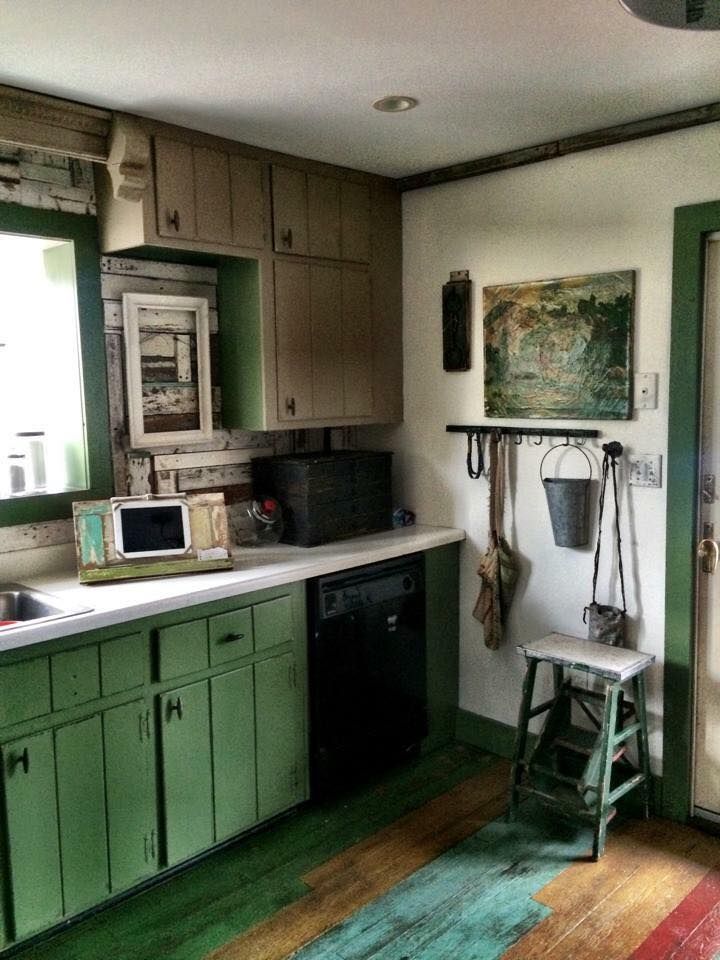 Minimalist White Kitchen with Herb Garden