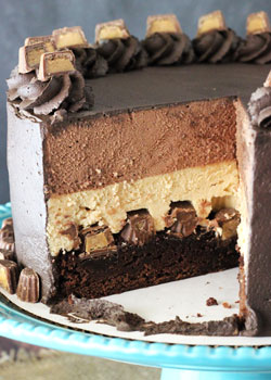 Peanut Butter Chocolate Mousse Cake