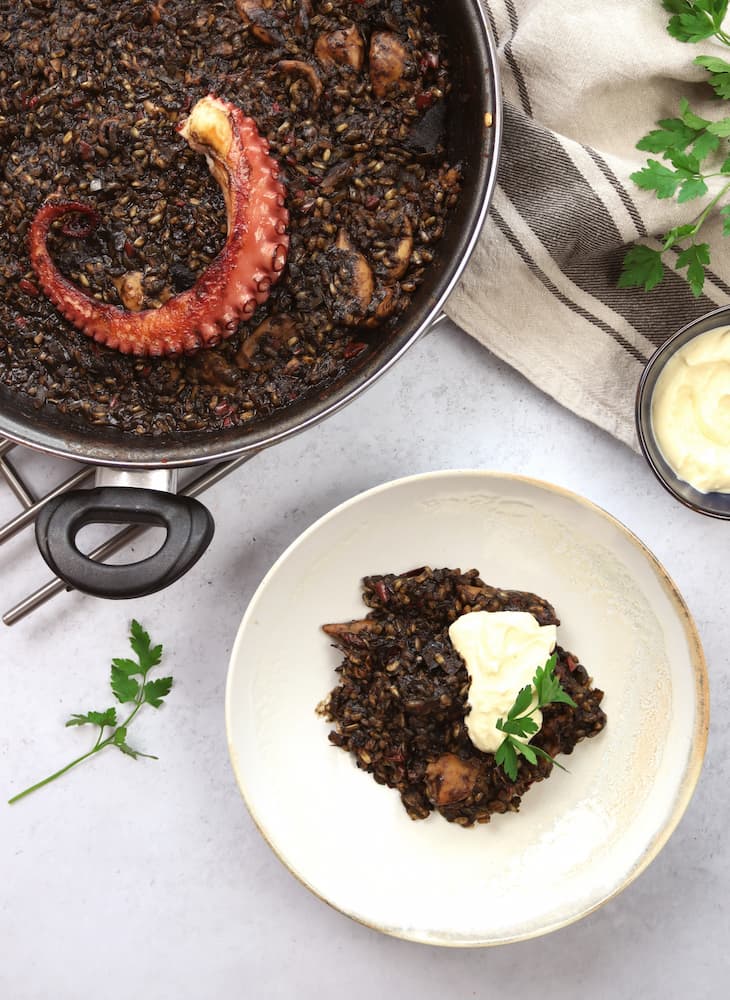 Arroz Negro con Pulpo