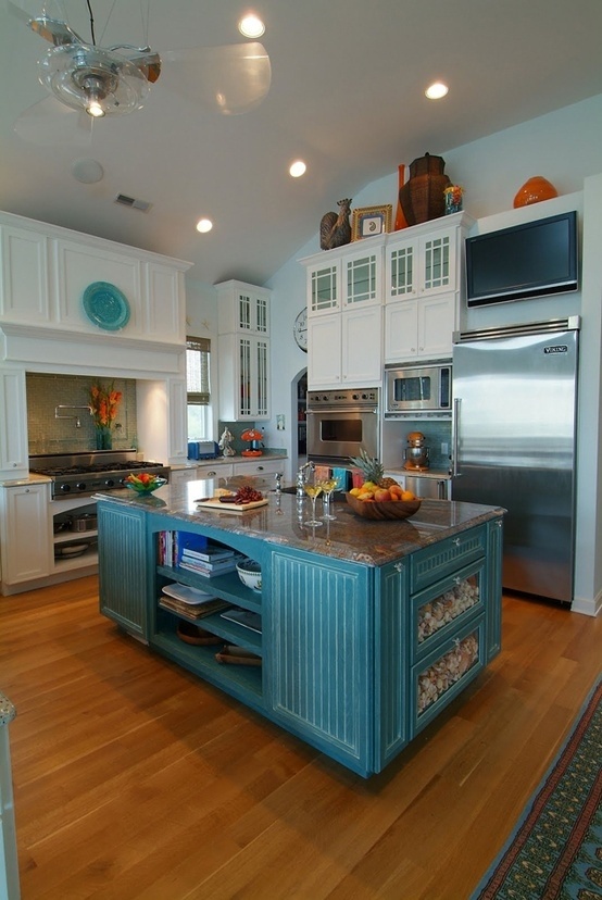 Tropical Turquoise Kitchen