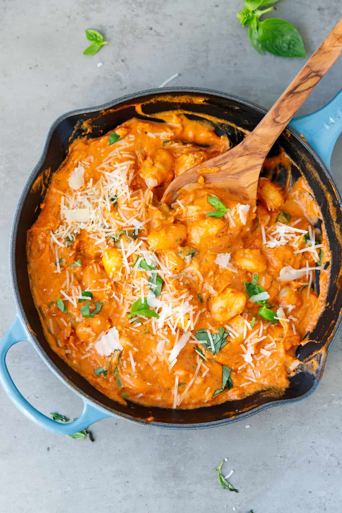 Gnocchi with Creamy Tomato and Basil Sauce
