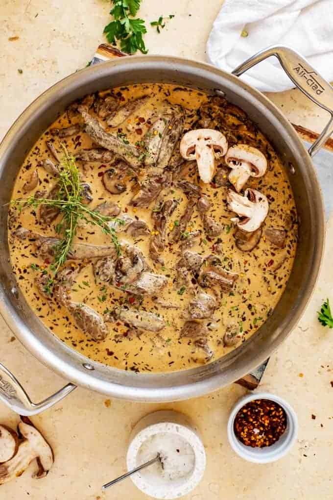 Keto Beef Stroganoff