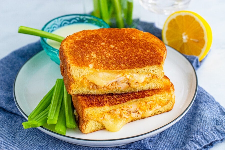 BBQ Chicken Air Fryer Grilled Cheese