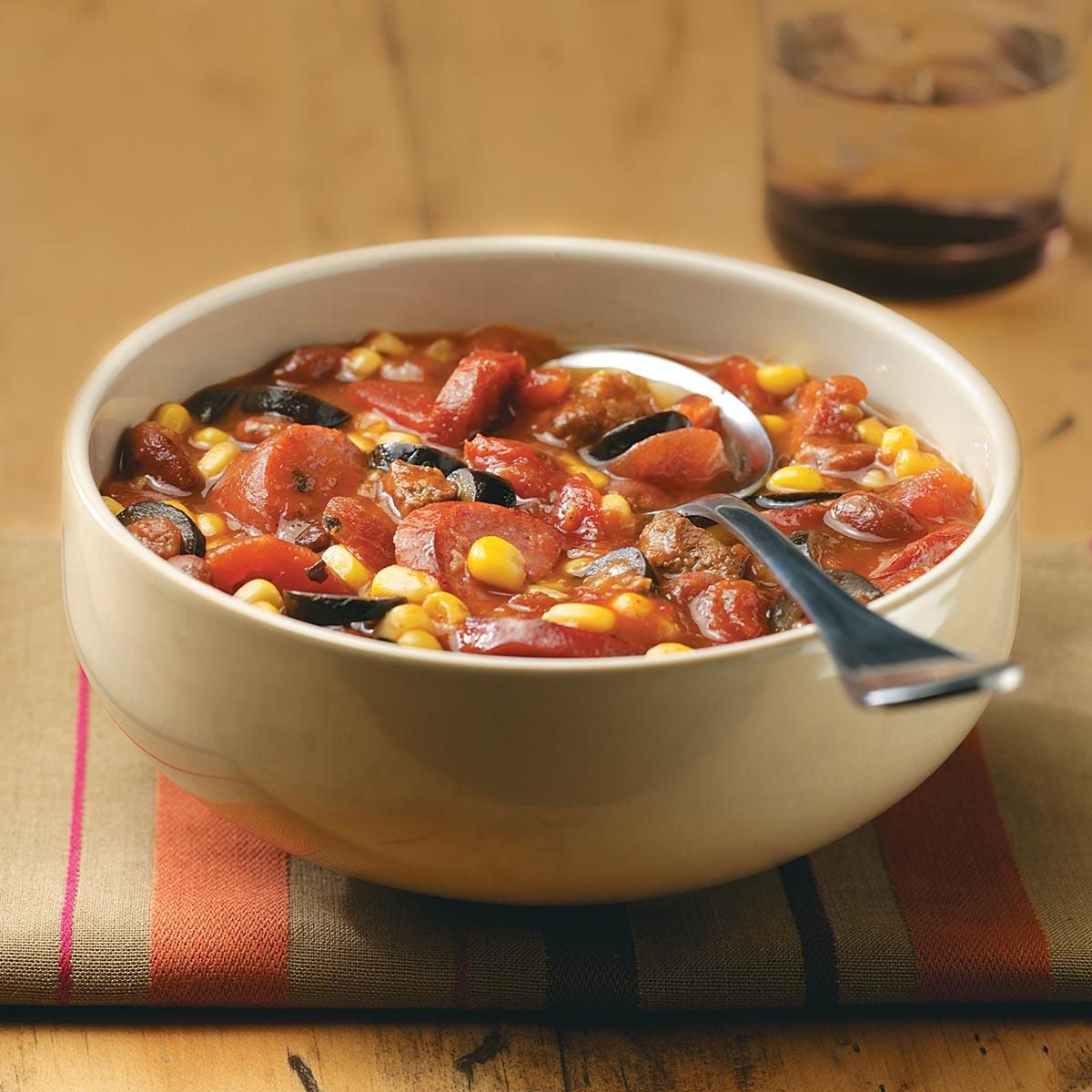 Kielbasa and Bean Chili