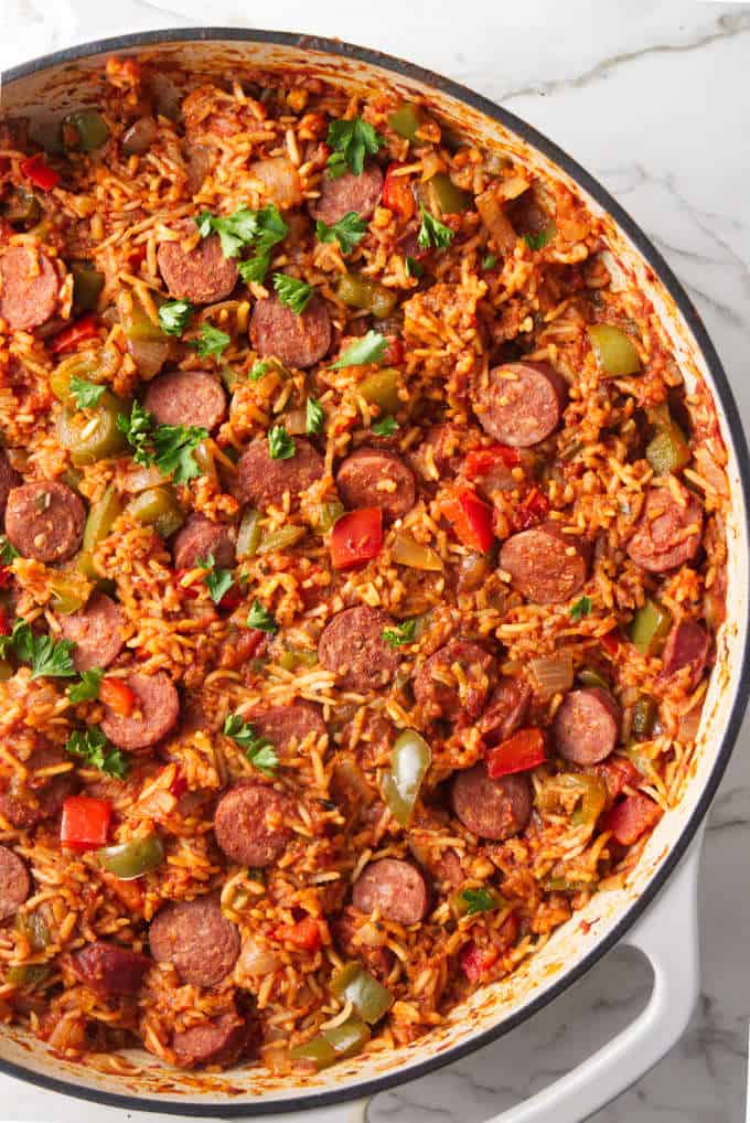 Kielbasa and Rice Skillet