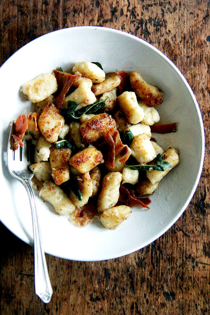 Gnocchi with Brown Butter and Crispy Prosciutto