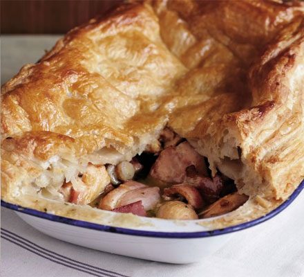 Chicken and Mushroom Puff Pastry Pie